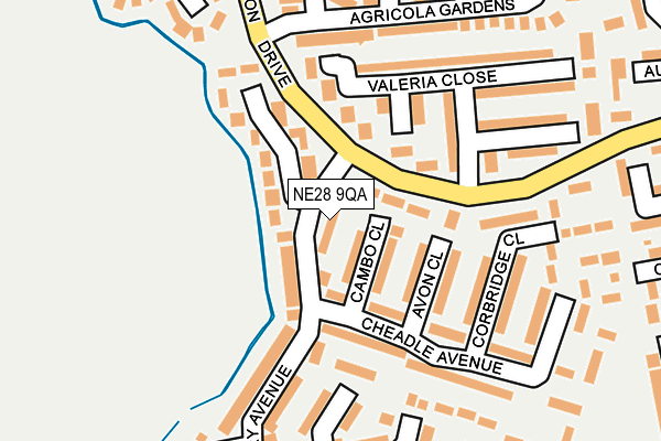 NE28 9QA map - OS OpenMap – Local (Ordnance Survey)