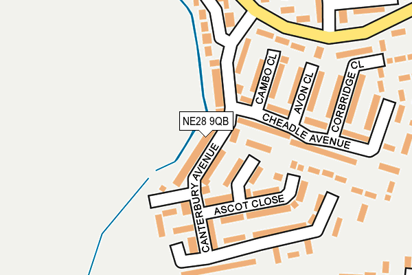 NE28 9QB map - OS OpenMap – Local (Ordnance Survey)