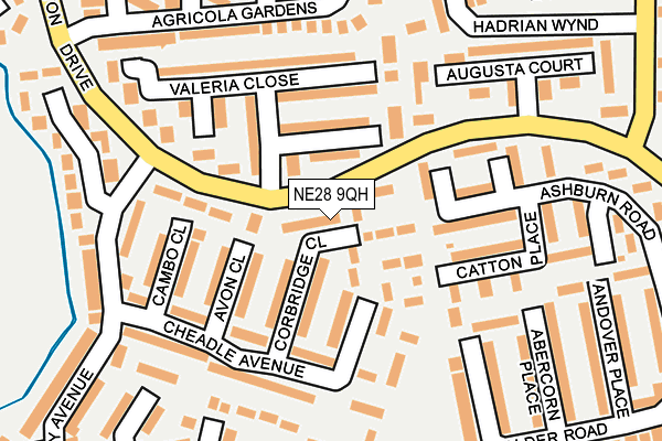 NE28 9QH map - OS OpenMap – Local (Ordnance Survey)