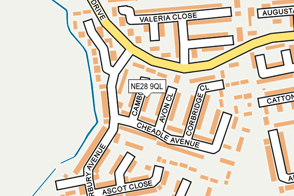 NE28 9QL map - OS OpenMap – Local (Ordnance Survey)