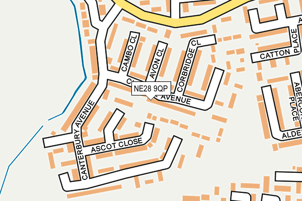 NE28 9QP map - OS OpenMap – Local (Ordnance Survey)