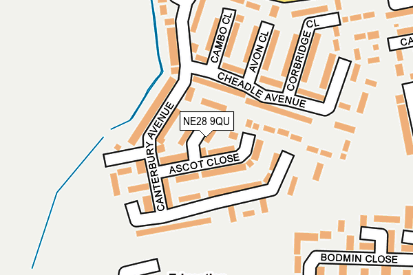 NE28 9QU map - OS OpenMap – Local (Ordnance Survey)