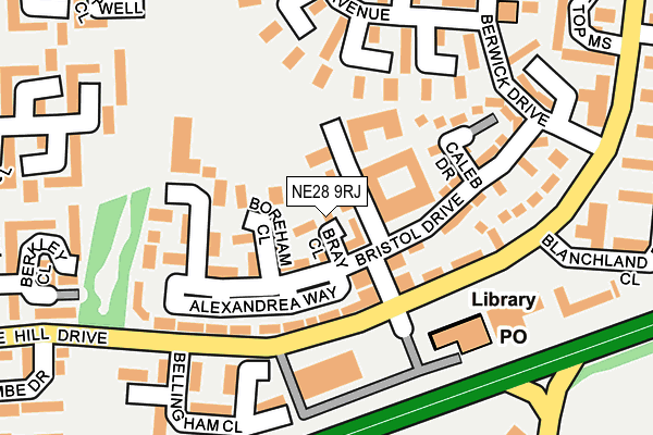 NE28 9RJ map - OS OpenMap – Local (Ordnance Survey)