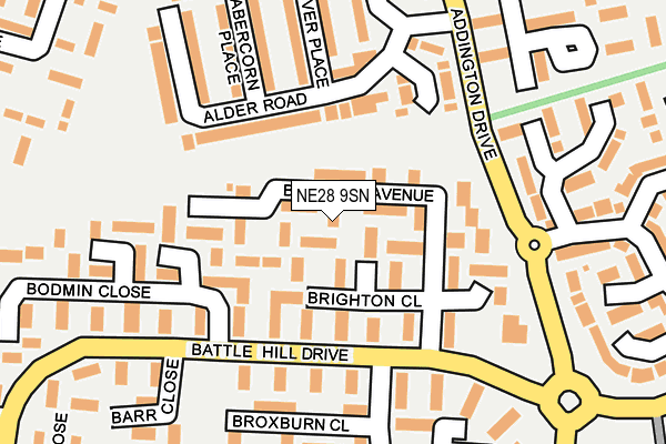 NE28 9SN map - OS OpenMap – Local (Ordnance Survey)