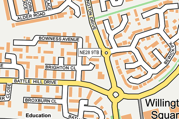 Map of ALJ NE SOLUTIONS LTD at local scale