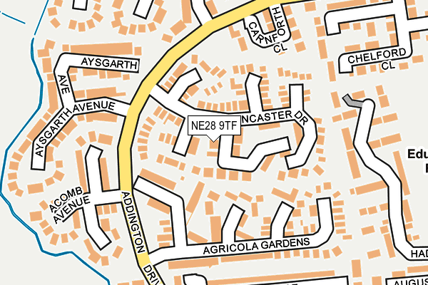 NE28 9TF map - OS OpenMap – Local (Ordnance Survey)