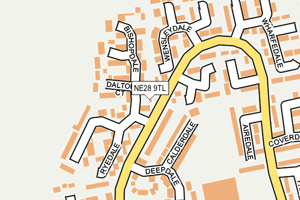 NE28 9TL map - OS OpenMap – Local (Ordnance Survey)