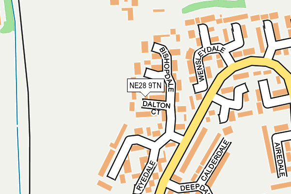 NE28 9TN map - OS OpenMap – Local (Ordnance Survey)