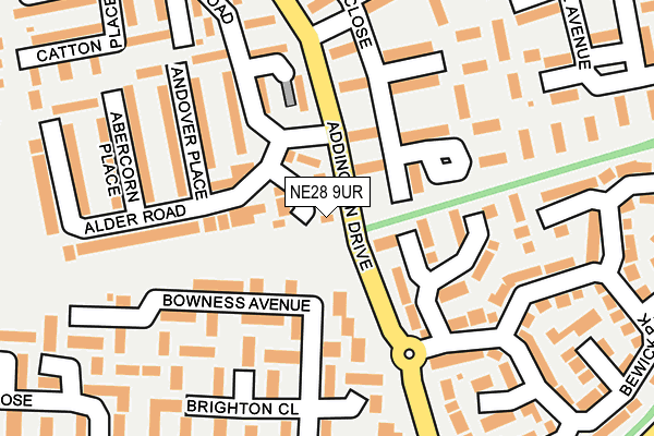 NE28 9UR map - OS OpenMap – Local (Ordnance Survey)