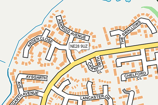 NE28 9UZ map - OS OpenMap – Local (Ordnance Survey)