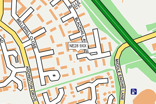 NE28 9XX map - OS OpenMap – Local (Ordnance Survey)
