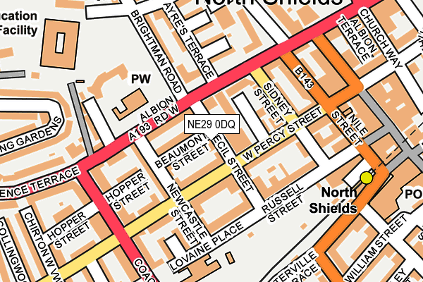 NE29 0DQ map - OS OpenMap – Local (Ordnance Survey)