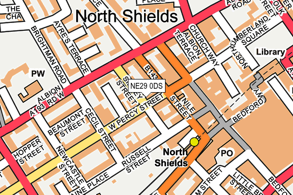 NE29 0DS map - OS OpenMap – Local (Ordnance Survey)