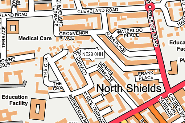 NE29 0HH map - OS OpenMap – Local (Ordnance Survey)