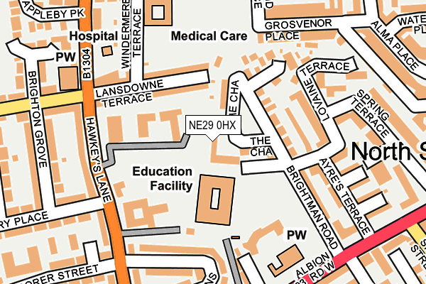 NE29 0HX map - OS OpenMap – Local (Ordnance Survey)