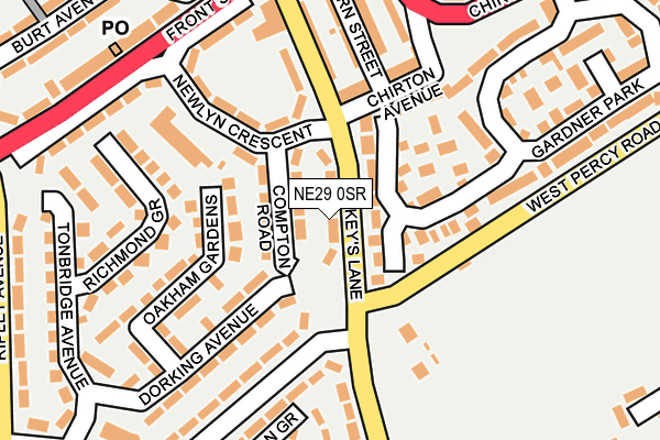 NE29 0SR map - OS OpenMap – Local (Ordnance Survey)