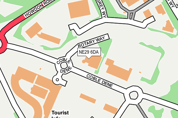 NE29 6DA map - OS OpenMap – Local (Ordnance Survey)