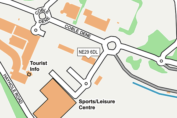 NE29 6DL map - OS OpenMap – Local (Ordnance Survey)