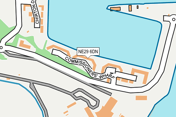 NE29 6DN map - OS OpenMap – Local (Ordnance Survey)