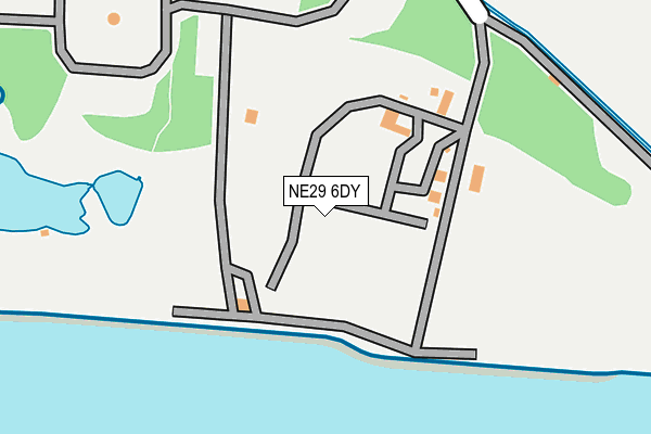 NE29 6DY map - OS OpenMap – Local (Ordnance Survey)