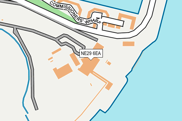 NE29 6EA map - OS OpenMap – Local (Ordnance Survey)