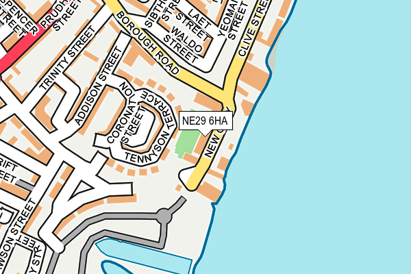 NE29 6HA map - OS OpenMap – Local (Ordnance Survey)