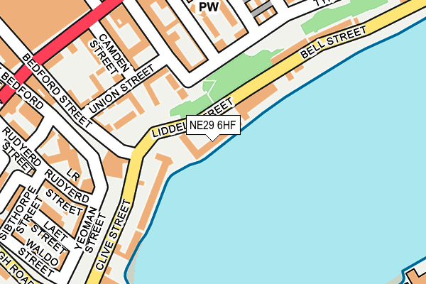 NE29 6HF map - OS OpenMap – Local (Ordnance Survey)