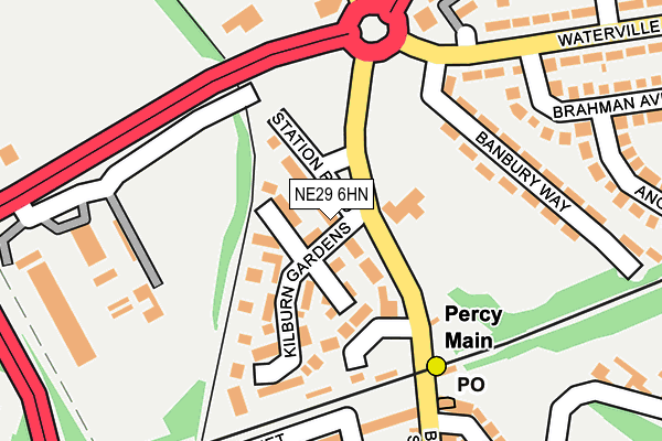 NE29 6HN map - OS OpenMap – Local (Ordnance Survey)