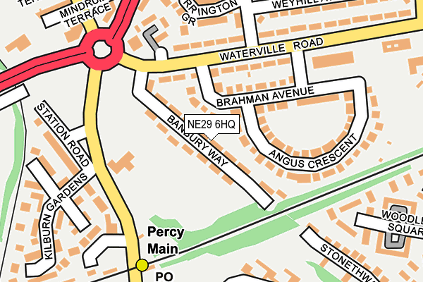 NE29 6HQ map - OS OpenMap – Local (Ordnance Survey)