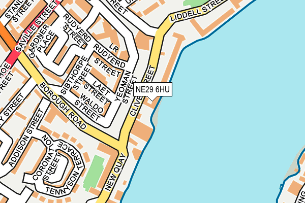 NE29 6HU map - OS OpenMap – Local (Ordnance Survey)