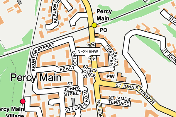 NE29 6HW map - OS OpenMap – Local (Ordnance Survey)