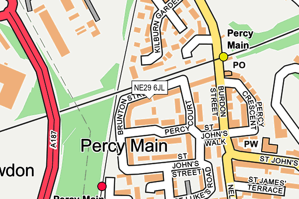 NE29 6JL map - OS OpenMap – Local (Ordnance Survey)