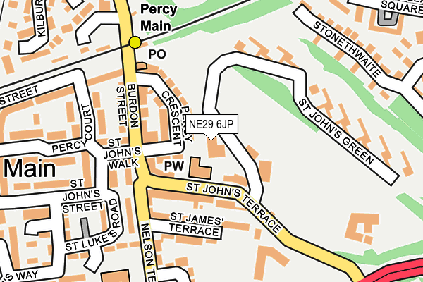 NE29 6JP map - OS OpenMap – Local (Ordnance Survey)