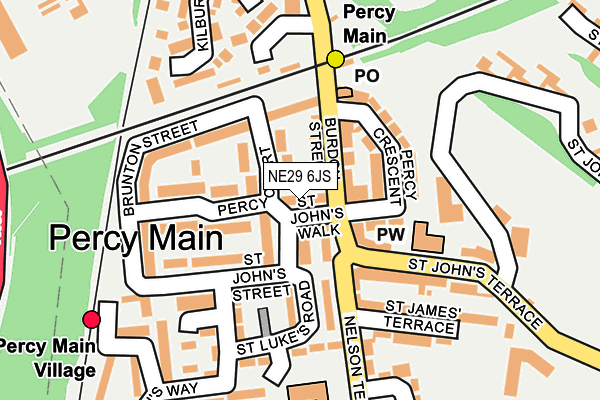 NE29 6JS map - OS OpenMap – Local (Ordnance Survey)