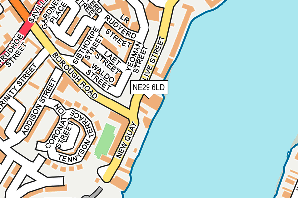 NE29 6LD map - OS OpenMap – Local (Ordnance Survey)