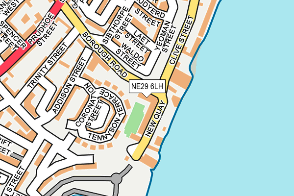 NE29 6LH map - OS OpenMap – Local (Ordnance Survey)