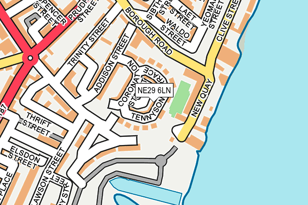 NE29 6LN map - OS OpenMap – Local (Ordnance Survey)