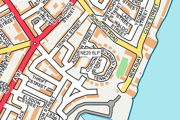 NE29 6LP map - OS OpenMap – Local (Ordnance Survey)