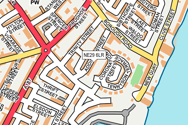 NE29 6LR map - OS OpenMap – Local (Ordnance Survey)