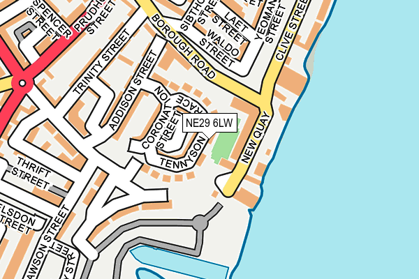 NE29 6LW map - OS OpenMap – Local (Ordnance Survey)