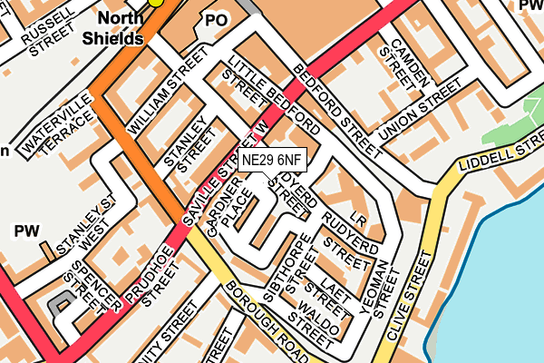 NE29 6NF map - OS OpenMap – Local (Ordnance Survey)