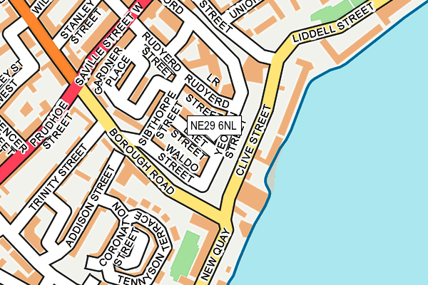 NE29 6NL map - OS OpenMap – Local (Ordnance Survey)