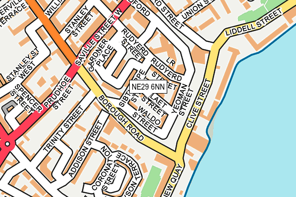 NE29 6NN map - OS OpenMap – Local (Ordnance Survey)