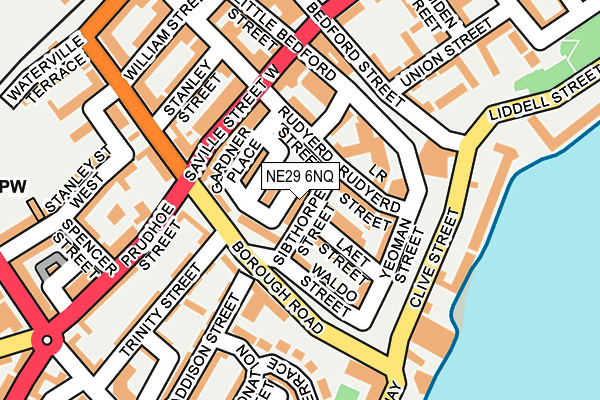 NE29 6NQ map - OS OpenMap – Local (Ordnance Survey)