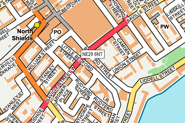 NE29 6NT map - OS OpenMap – Local (Ordnance Survey)