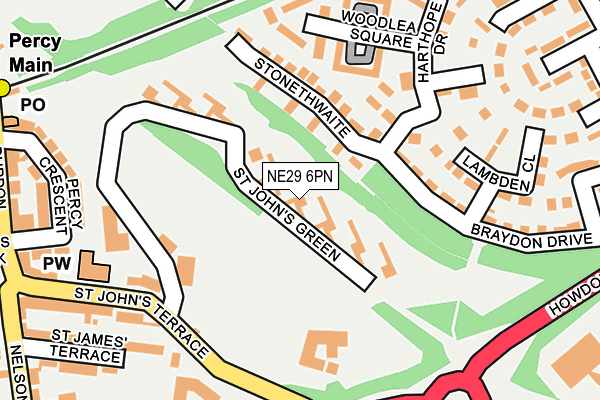 NE29 6PN map - OS OpenMap – Local (Ordnance Survey)