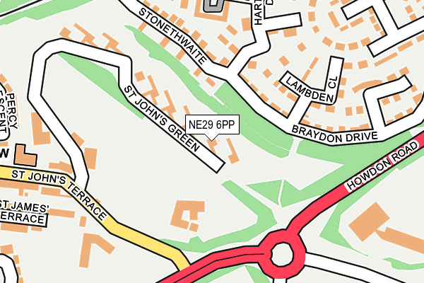 NE29 6PP map - OS OpenMap – Local (Ordnance Survey)