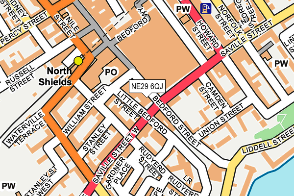 NE29 6QJ map - OS OpenMap – Local (Ordnance Survey)