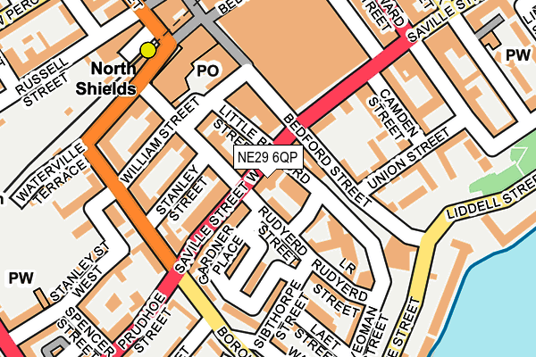 NE29 6QP map - OS OpenMap – Local (Ordnance Survey)