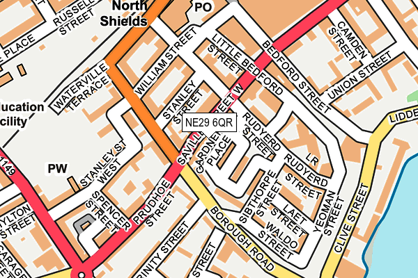 NE29 6QR map - OS OpenMap – Local (Ordnance Survey)